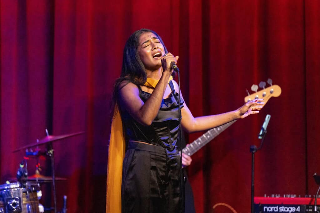Anusha Savi performing at our 2024 Spring Showcase at Hotel Cafe